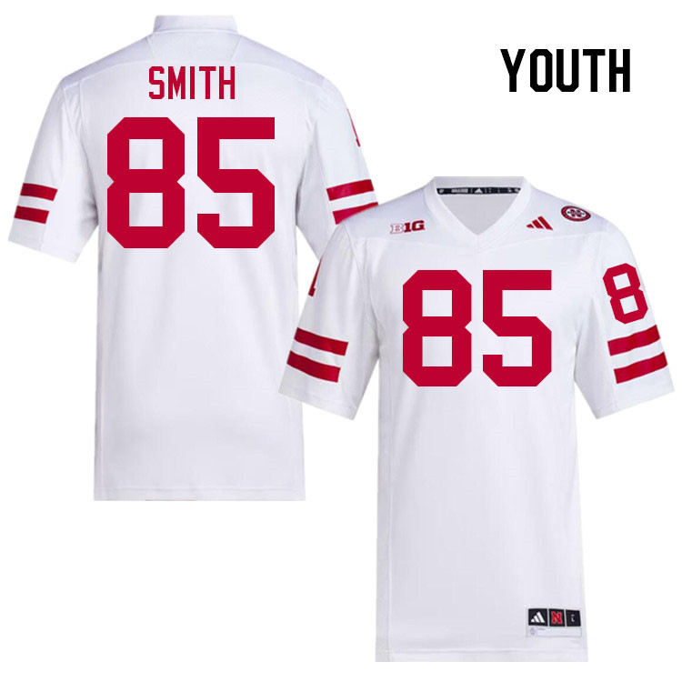 Youth #85 Keelan Smith Nebraska Cornhuskers College Football Jerseys Stitched Sale-White